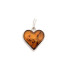Colgante de corazón con ámbar coñac natural, en plata 925 rodiada, altura 1+2 cm