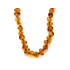 Necklace with natural cognac amber from the Baltic Sea, length 45 cm
