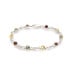 Bratara cu chihlimbar rotund multicolor, din argint 925 rodiu, lungime 17 cm