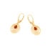 Boucles d'oreilles avec ambre cognac naturel, en argent doré 925