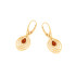 Earrings with natural cognac amber, in 925 gold plated silver