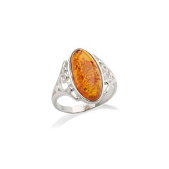 Inel cu chihlimbar natural...