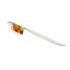 Marcapáginas en metal y ámbar.