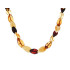 Collana con ambra naturale multicolore del Mar Baltico, lunghezza 45 cm