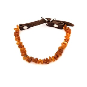 Collier pour chien 45-50 cm ambre brut