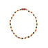 Collier bébé avec ambre multicolore boule, fermoir clip, longueur 32 - 33 cm