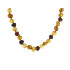 Collier bébé avec ambre multicolore, fermoir clip, longueur 32 - 33 cm