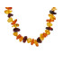 Collier avec ambre multicolore naturel de la mer Baltique chips, longueur 45 cm