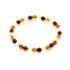 Armband met natuurlijk veelkleurig barnsteen uit de Baltische Zee, lengte 19 cm
