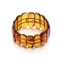 Pulsera de oblea con oblea de ámbar coñac natural, longitud 21 cm
