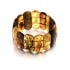 Bracciale wafer con wafer di ambra naturale multicolore, lunghezza 21 cm
