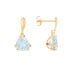 Boucles d'oreilles avec topaze bleue naturelle, en or 750