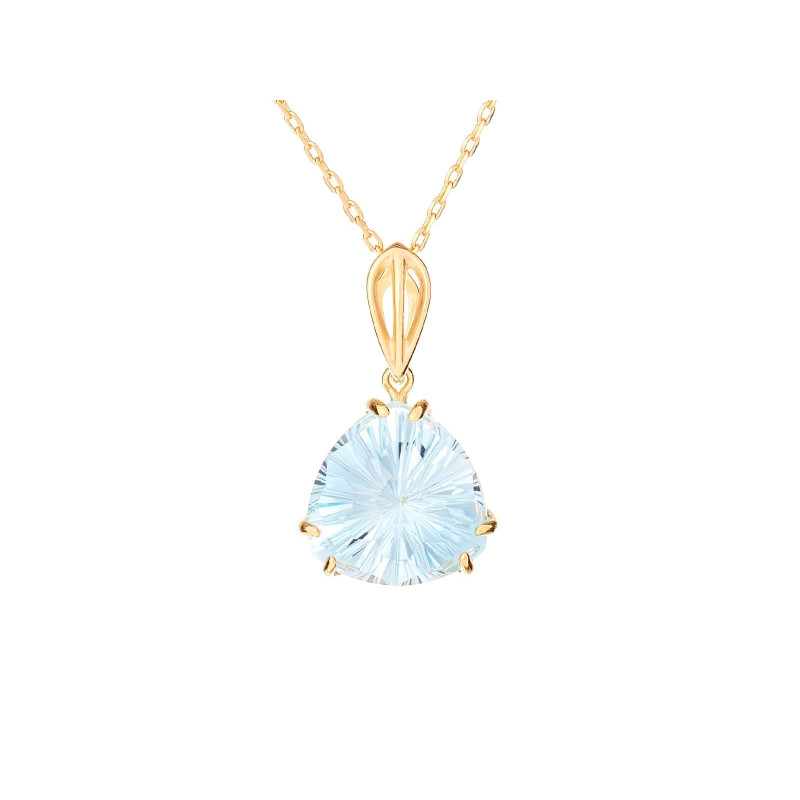 Pendentif avec topaze bleue naturelle, en or 750
