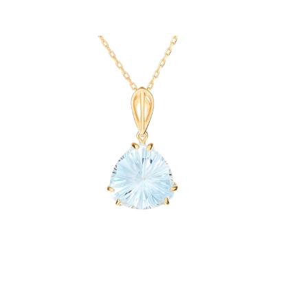 Pendentif avec topaze bleue naturelle, en or 750