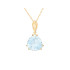 Pendentif avec topaze bleue naturelle, en or 750