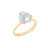 Ring with natural blue topaz, in 750 gold