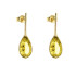 Boucles d'oreilles avec quartz jaune naturel, en or 750