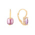 Boucles d'oreilles avec améthyste violette naturelle, en or 750