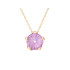Pendant with natural purple amethyst, in 750 gold