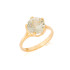 Anillo con amatista verde natural, en oro 750.
