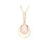 Ciondolo con quarzo rosa naturale, in oro 750
