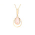 Pendentif avec quartz rose naturel, en or 750