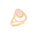 Ring met natuurlijke rozenkwarts, in 750 goud