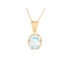 Pendentif avec topaze bleue naturelle, en or 750
