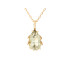 Pendentif avec améthyste verte naturelle, en or 750