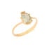 Anillo con amatista verde natural, en oro 750.