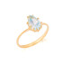 Ring mit natürlichem Blautopas, in 750er Gold