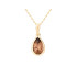 Hanger met natuurlijk rookkwarts, in 750 goud