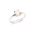 Anillo con ópalo blanco australiano ovalado natural, en plata 925 rodiada