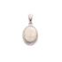Hanger met opaal en zirkoniumoxide, 925 gerhodineerd zilver, 1,2+0,6 cm