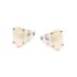 Cercei tip tip cu opal alb natural oval, din argint 925 rodiu