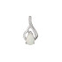 Pendentif avec opale blanche goutte, en argent rhodié 925, hauteur 1,5 cm
