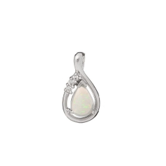 Pendant with drop opal and...
