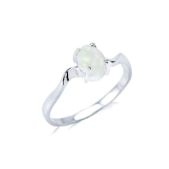 Anello con opale bianco...