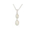 Colgante con ópalo blanco ovalado, en plata 925 rodiada, altura 2+0,6 cm