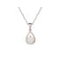 Colgante con ópalo y óxido de circonio, plata 925 rodiada, altura 1+0,6 cm