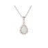 Colgante con ópalo y óxido de circonio, plata 925 rodiada, altura 1+0,5 cm