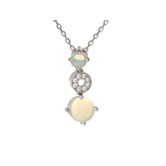 Pendant with round opal and...