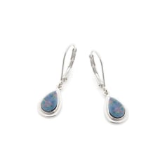 Oorbellen met blauwe opaal...