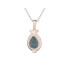 Colgante con doblete de ópalo azul de Australia, en plata 925 rodiada