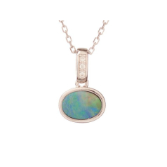 Pendant with blue opal...