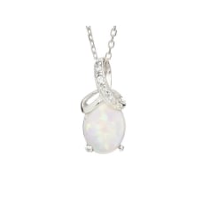 Hanger met ovale witte...