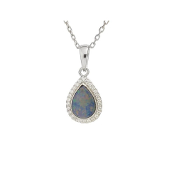Pendant with blue opal...