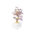 Arbre du bonheur 13 cm avec améthyste (105 pétales) et marbre grec