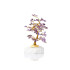 Glücksbaum 13 cm mit Amethyst (105 Blütenblätter) und griechischem Marmor