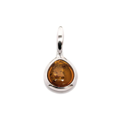 Pendant with cognac amber...